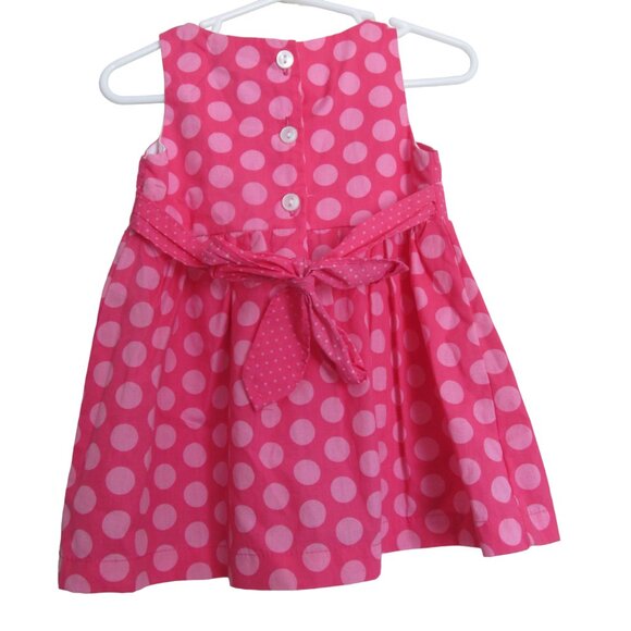 Park Bench Kids 2 Pc Sleeveless Dress Bloomers Toddler Girls 18M Pink Polka Dot - Picture 4 of 6